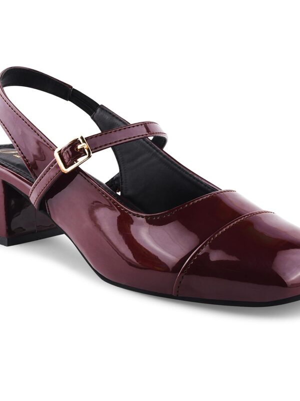 JM LOOKS Women’s Square Toe Block Heel Mules with Adjustable...