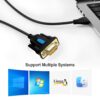 DTECH USB to Serial Adapter DB9 RS232 Cable Prolific Chip PL...