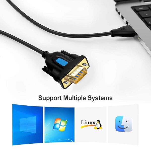 DTECH USB to Serial Adapter DB9 RS232 Cable Prolific Chip PL...