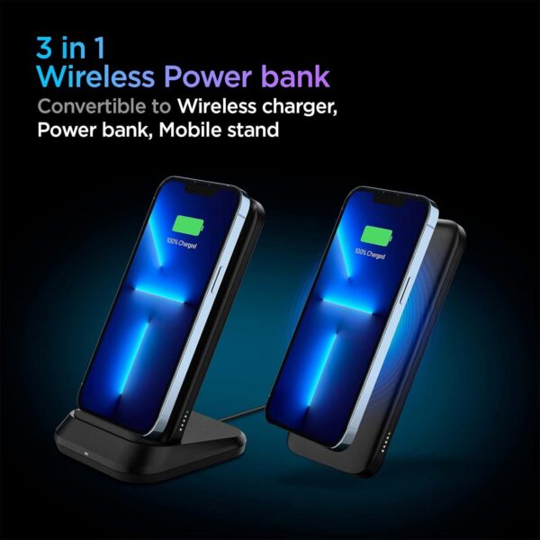 Spigen 3in1 10000mAh Wireless Charging Power Bank with USB-A...