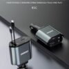 DUDAO R5C Retractable Car Charger, 4 in 1 Fast Car Phone Cha...