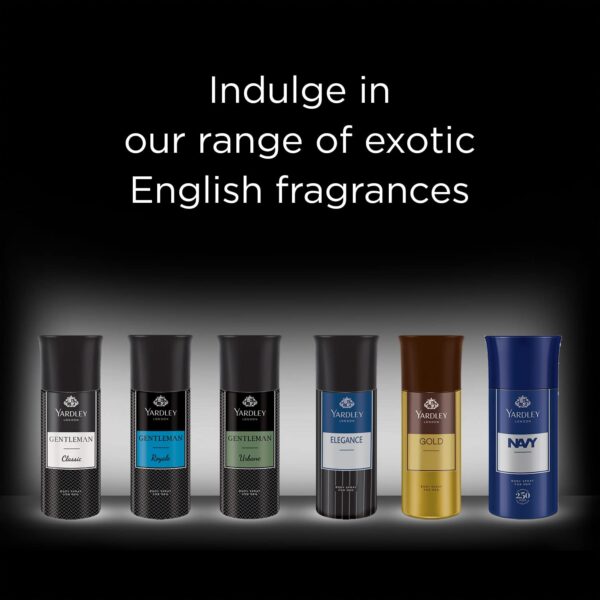 Yardley London Gentleman Gold Body Spray for Men| Fresh Rose...