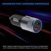 Amkette PowerPro 52W Car Charger Type C + USB A Dual Port | ...