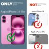 Jkobi Back Case Cover Compatible with Apple iPhone 16 Plus f...