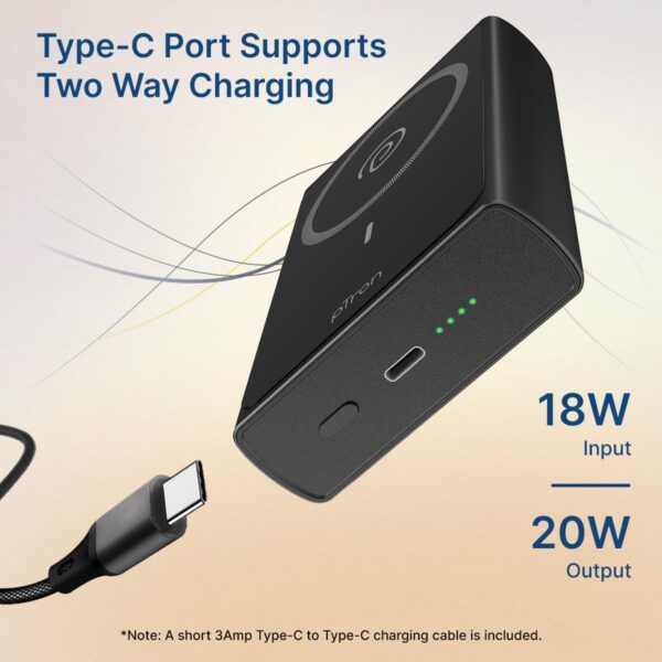 pTron Dynamo Fuel 20000mAh 15W MagSafe Wireless Power Bank w...