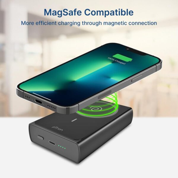 pTron Dynamo Fuel 20000mAh 15W MagSafe Wireless Power Bank w...
