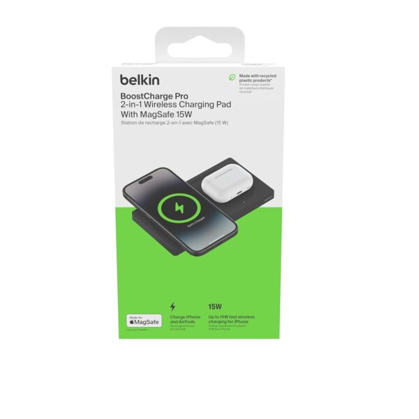 Belkin Magsafe 2-in-1 Wireless Charging Pad 15W | Fast Charg...