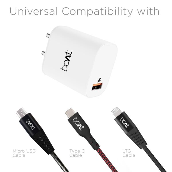 boAt 18W QC 3.0 with Fast Charge, Smart IC Protection, Auto ...