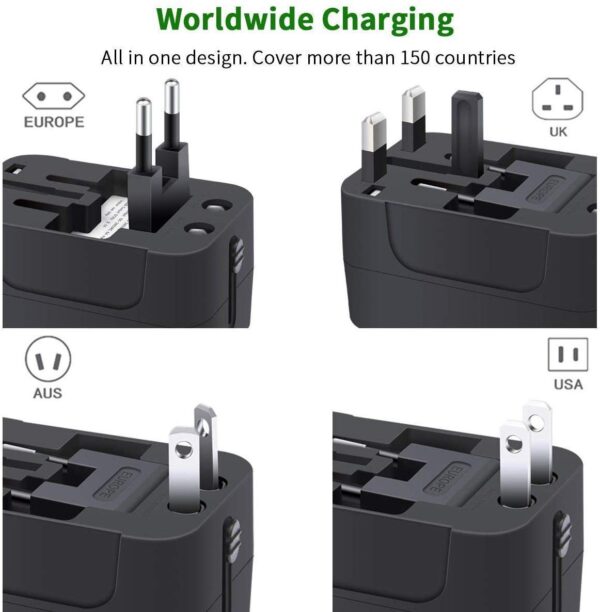 rts Universal Travel Adapter, International All in One World...