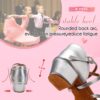 YKXLM Girls Latin Dance Shoes Kids Low Heels Tango Salsa Bal...