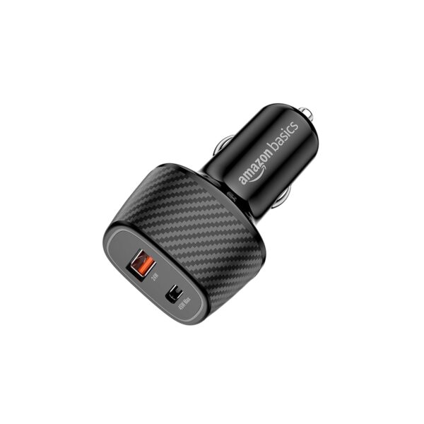 amazon basics - Car Charger with Dual Output | Fast Charging...
