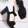 XE Looks Women's Trendy Block Heels | Open-Toe Sandals with ...