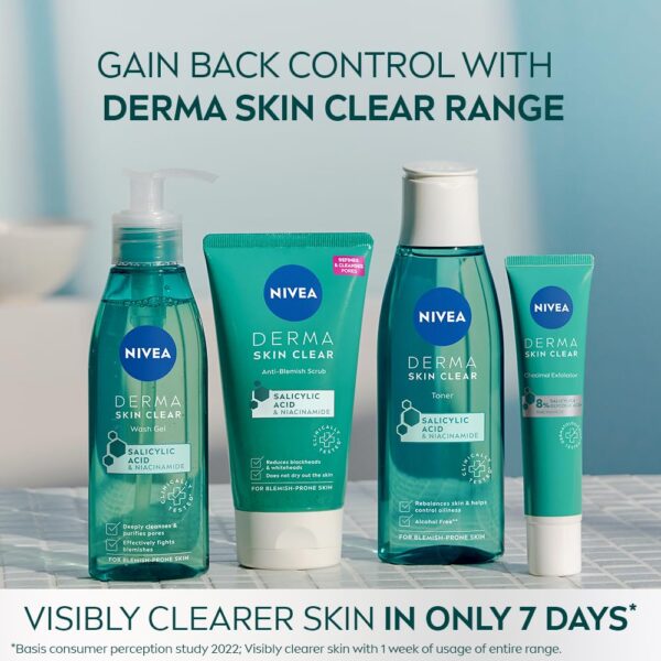NIVEA Derma Skin Clear Toner (200ml), Cleansing and Hydratin...