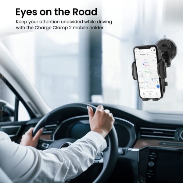 Portronics Charge Clamp 2 Mobile Holder with Wireless Chargi...
