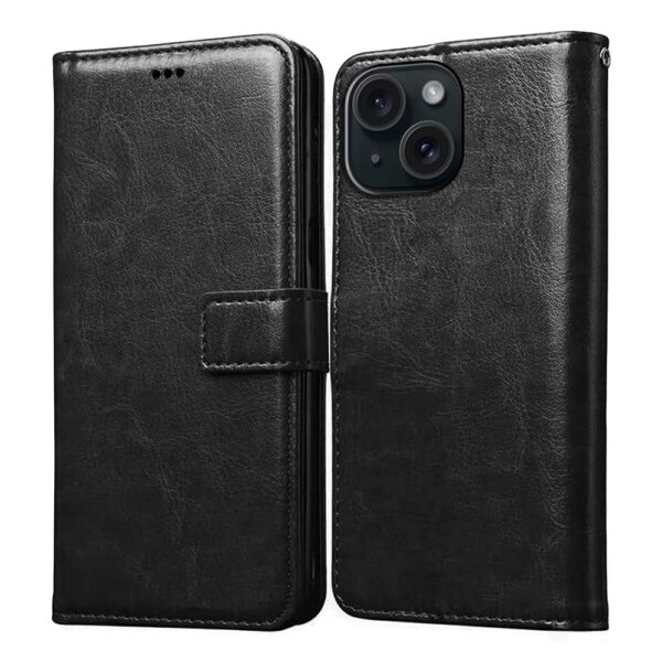 Casotec Flip Cover Back Case for Apple iPhone 15 Plus | Prem...