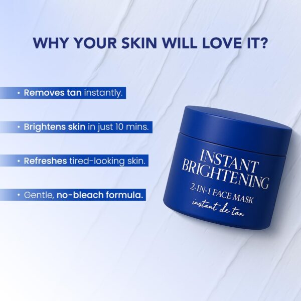 BELLAVITA Instant Brightening 2-in-1 Face Mask | Instant Tan...