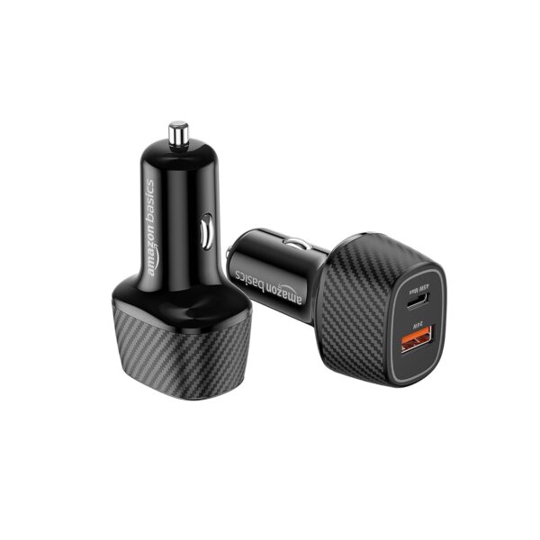 amazon basics - Car Charger with Dual Output | Fast Charging...