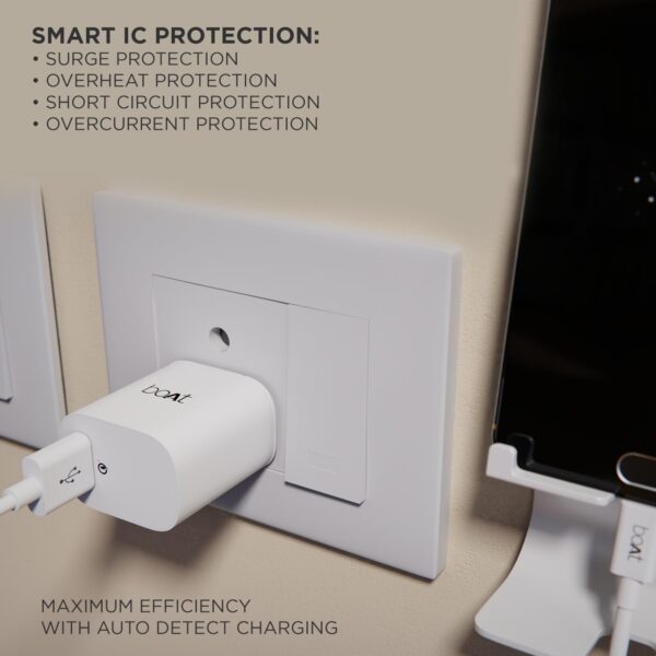 boAt 18W QC 3.0 with Fast Charge, Smart IC Protection, Auto ...