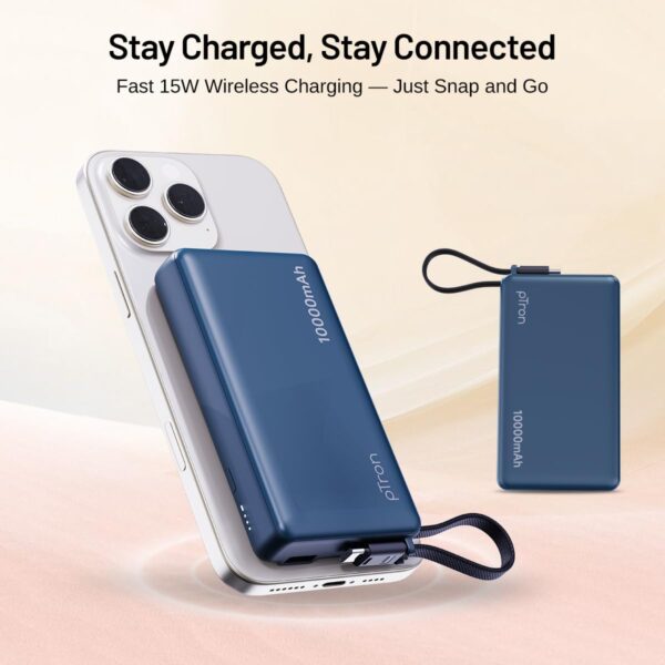 pTron Dynamo Dash Magnetic Wireless 10000mAh Fast Charging S...