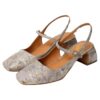 Theater Women Mary Jane Block Heels | Square Toe Slingback S...