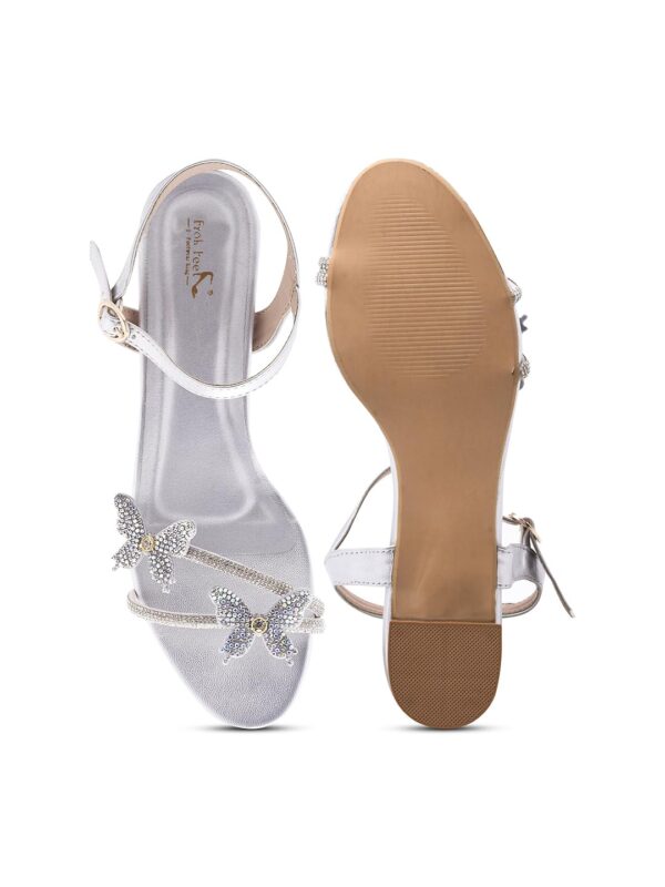 Froh Feet Butterfly Heels Heeled Sandals Rhinestone Crystal ...