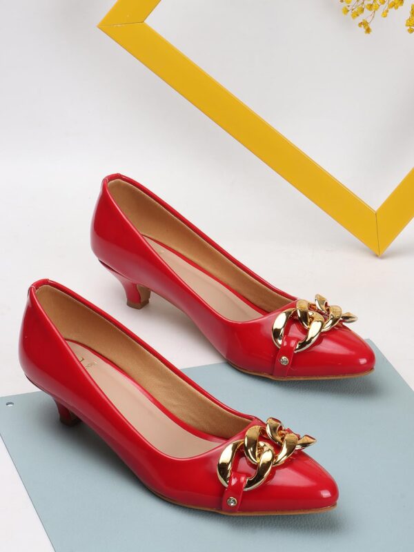 Carlton London Women Stylish Slipon Pump Shoes with Kitten H...