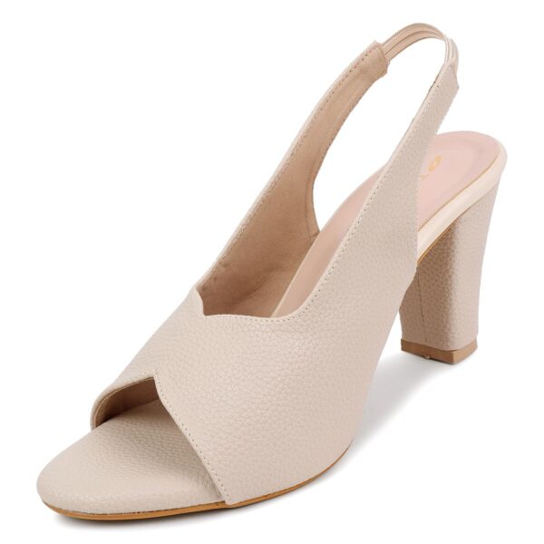 TRASE Ankle Strap Pointed Toe Block Heel Pumps Sandals For W...