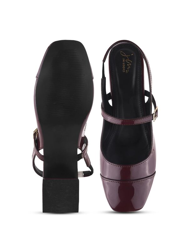JM LOOKS Women’s Square Toe Block Heel Mules with Adjustable...