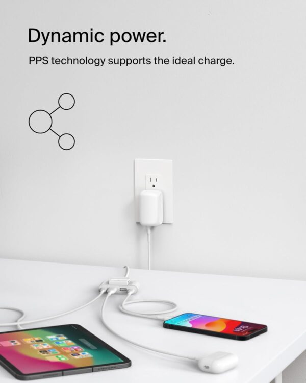 Belkin 42W (30W + 12W) Two Ports Wall Charger | USB - C + A ...