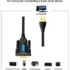 DTECH USB to Serial Adapter DB9 RS232 Cable Prolific Chip PL...