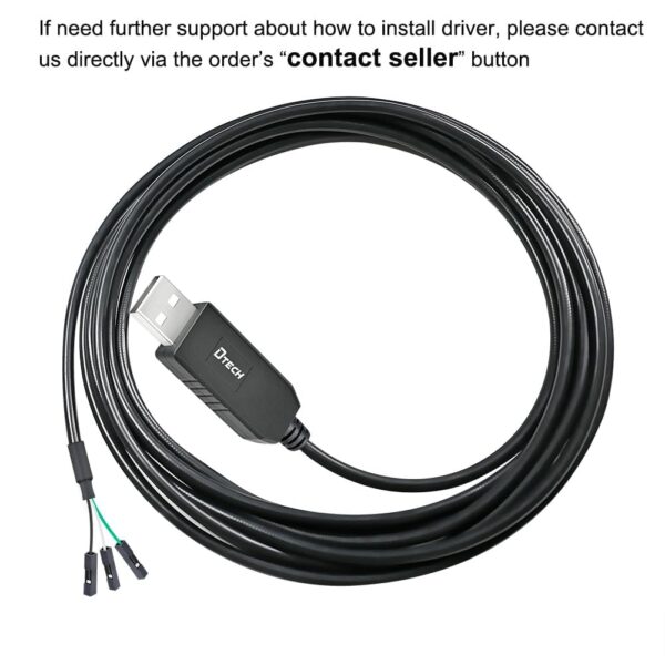 DTECH USB to TTL Serial Cable 3.3V 3 Pin TX RX Signal UART A...