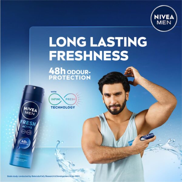 NIVEA Men Fresh Active Deodorant Spray, 150ml | 48 H Active ...
