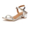 Vendoz Women Golden Party Wedding Heels for Bridal