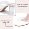 TRASE Transparent Double Strap Block Heels for Women Stylish...