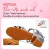 YKXLM Girls Latin Dance Shoes Kids Low Heels Tango Salsa Bal...