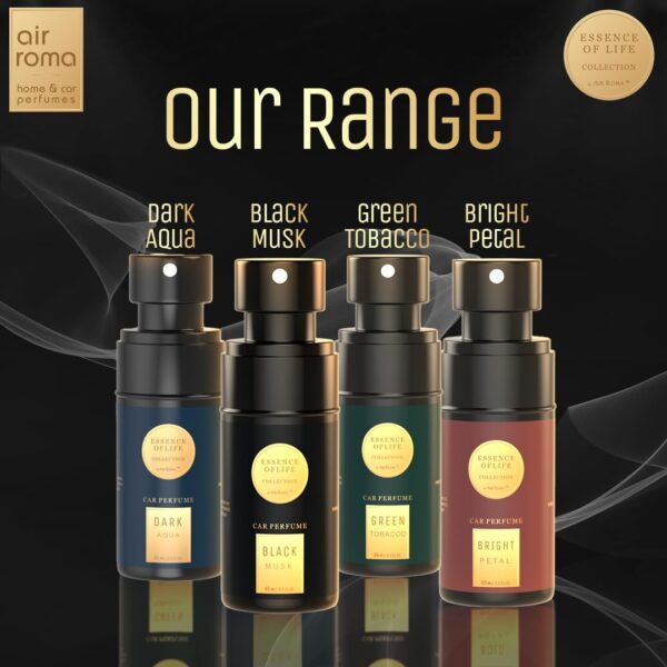 AIR-ROMA Black Musk Premium Car Perfume|Fine Fragrance Car A...