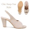 TRASE Ankle Strap Pointed Toe Block Heel Pumps Sandals For W...