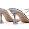 SHEYEL Women’s Transparent Block Heels | Silver Strap Party ...