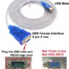 DTECH USB to RS232 DB9 Female Serial Adapter Cable Windows 1...