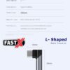FASTX® 90 Degree USB C Type c to 3.5mm Audio Jack Converter ...