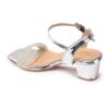 STEPIZIA Shiny Sequin Diamond Strap Block Heels Sandal for W...
