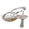 Elle Women's Silver Sandals-3 Kids UK (EL-MU-W-123)