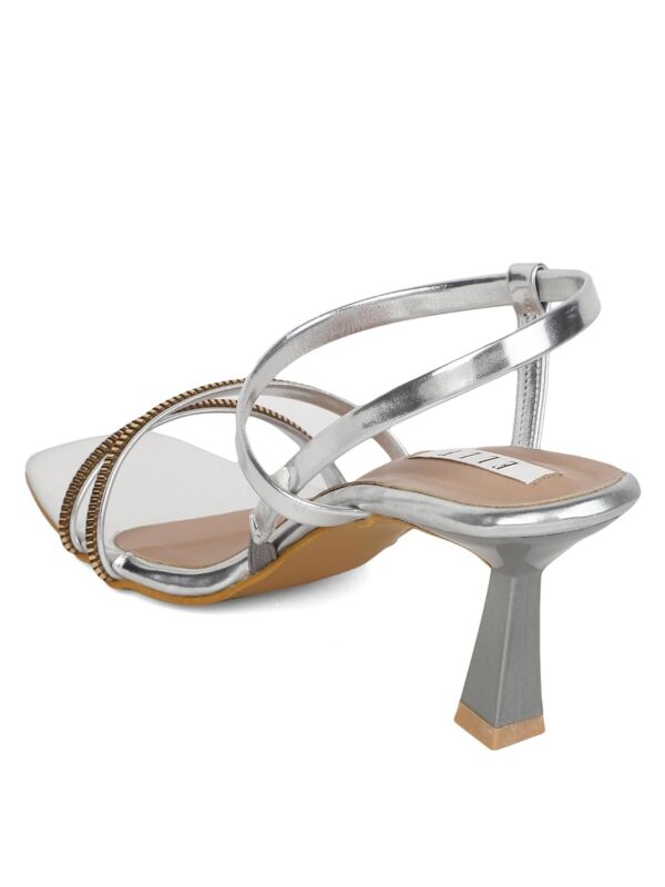 Elle Women's Silver Sandals-3 Kids UK (EL-MU-W-123)