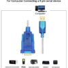DTECH USB to Serial Adapter 3M USB to RS232 DB9 Female Cable...