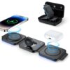 ZUMSEY 3 in 1 Foldable Wireless Charger, Magnetic Charging S...