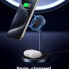UGREEN MagFlow Wireless Charger, 2-in-1 Qi MagSafe Charging ...