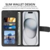 Casotec Flip Cover Back Case for Apple iPhone 15 Plus | Prem...
