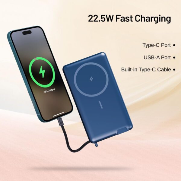 pTron Dynamo Dash Magnetic Wireless 10000mAh Fast Charging S...