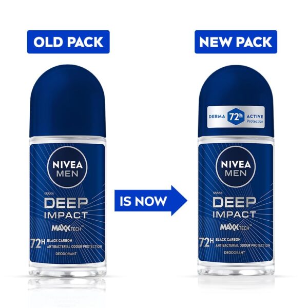 NIVEA MEN Deep Impact Freshness Deodorant Underarm Roll-on |...