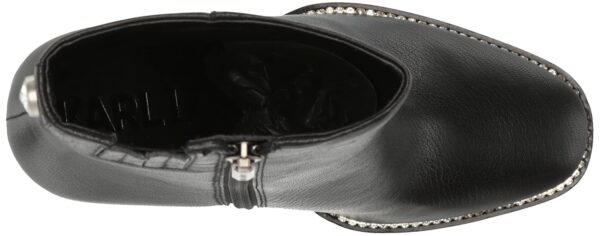 Karl Lagerfeld Paris Women's Leather Peppy Lug-Sole Zip-up F...